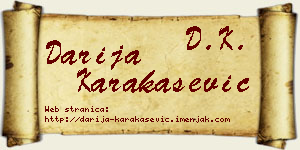 Darija Karakašević vizit kartica